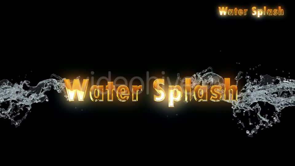 Water Splash Videohive 20914570 Motion Graphics Image 1
