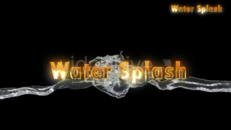Water Splash Videohive 20928526 Motion Graphics Image 1