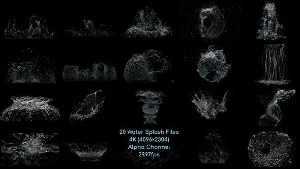 Water Splash Mega Pack 4K - Videohive 22971915 Download