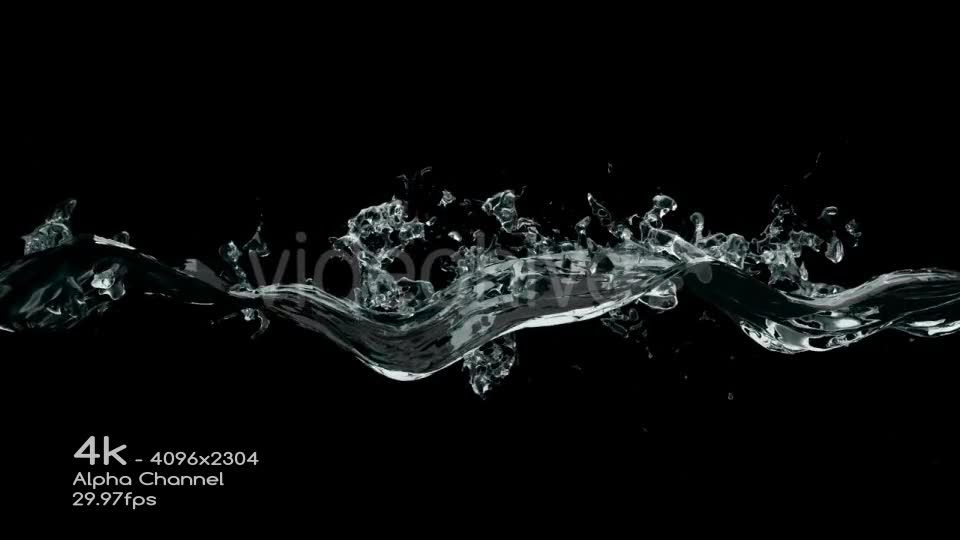 Water Wave Splash 4K Videohive 19308693 Motion Graphics Image 2