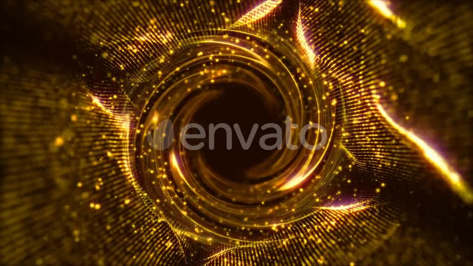 Wave Tunnel Loop Swirl Gold Videohive 23151613 Motion Graphics Image 1