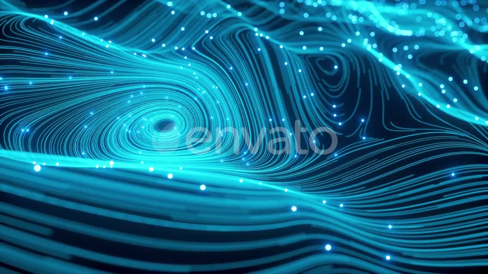 Waves of Blue Particles and Lines Videohive 23914048 Motion Graphics Image 2