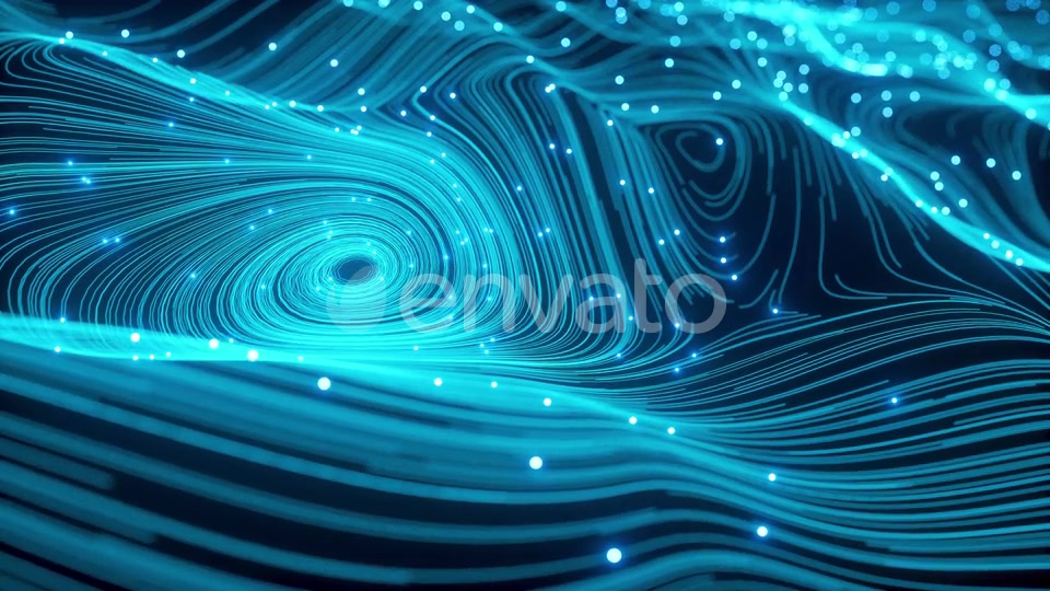 Waves of Blue Particles and Lines Videohive 23914048 Motion Graphics Image 3