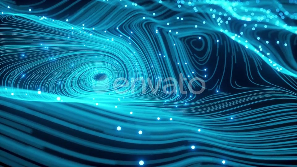 Waves of Blue Particles and Lines Videohive 23914048 Motion Graphics Image 4