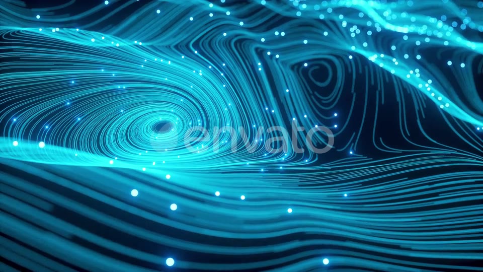 Waves of Blue Particles and Lines Videohive 23914048 Motion Graphics Image 5
