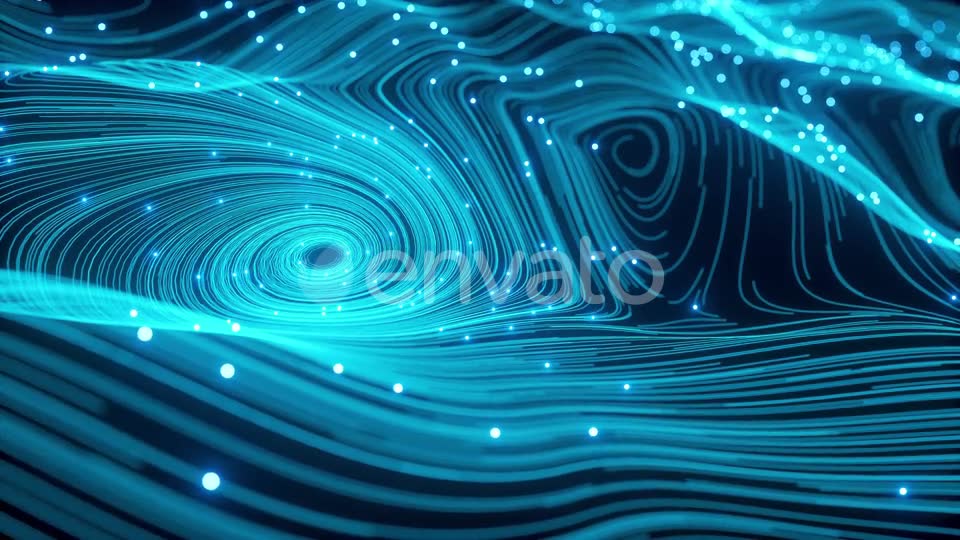 Waves of Blue Particles and Lines Videohive 23914048 Motion Graphics Image 6