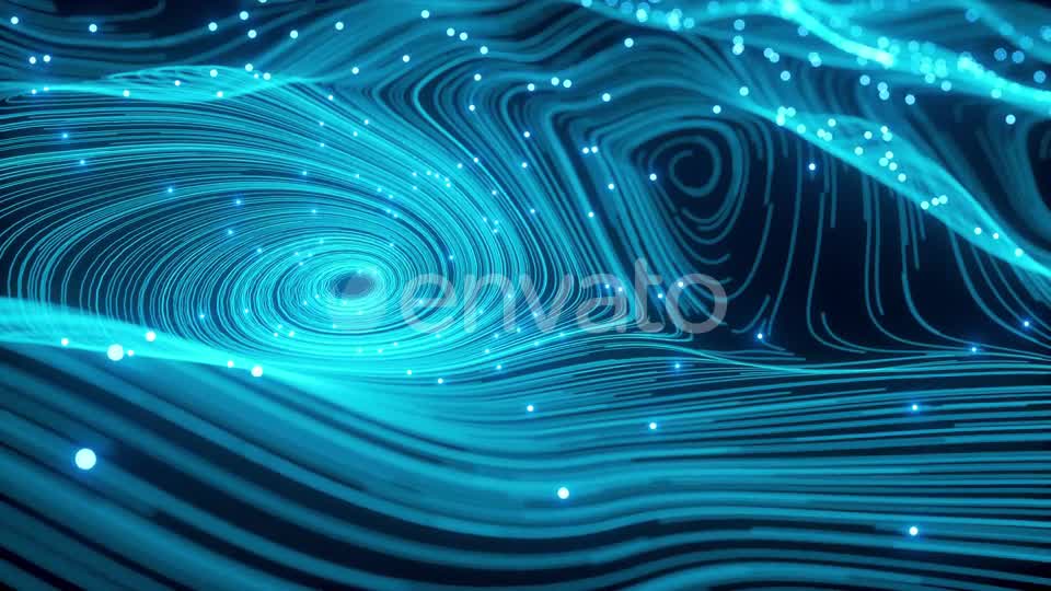 Waves of Blue Particles and Lines Videohive 23914048 Motion Graphics Image 7