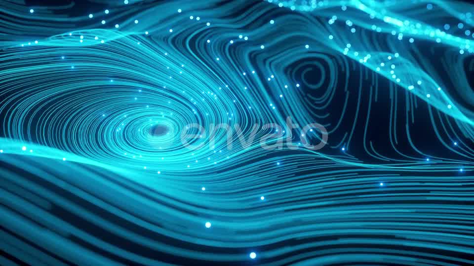 Waves of Blue Particles and Lines Videohive 23914048 Motion Graphics Image 8