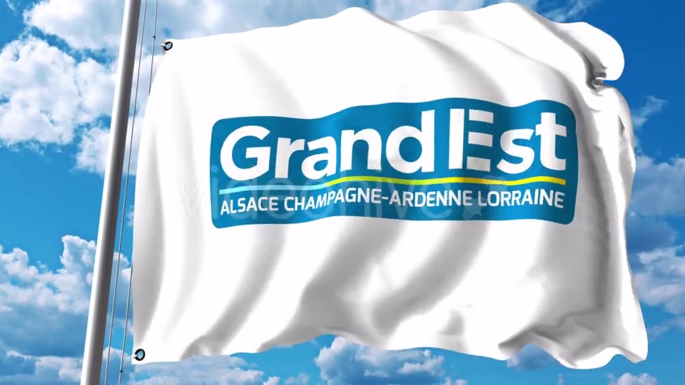 Waving Flag with Logo of Grand Est a Region of France Videohive 20924734 Motion Graphics Image 5