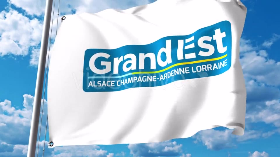 Waving Flag with Logo of Grand Est a Region of France Videohive 20924734 Motion Graphics Image 7