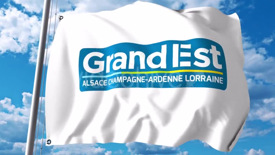 Waving Flag with Logo of Grand Est a Region of France Videohive 20924734 Motion Graphics Image 8