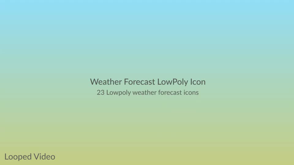 Weather Forecast Lowpoly Icons Videohive 13538854 Motion Graphics Image 1