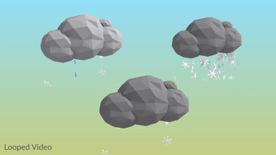 Weather Forecast Lowpoly Icons Videohive 13538854 Motion Graphics Image 12