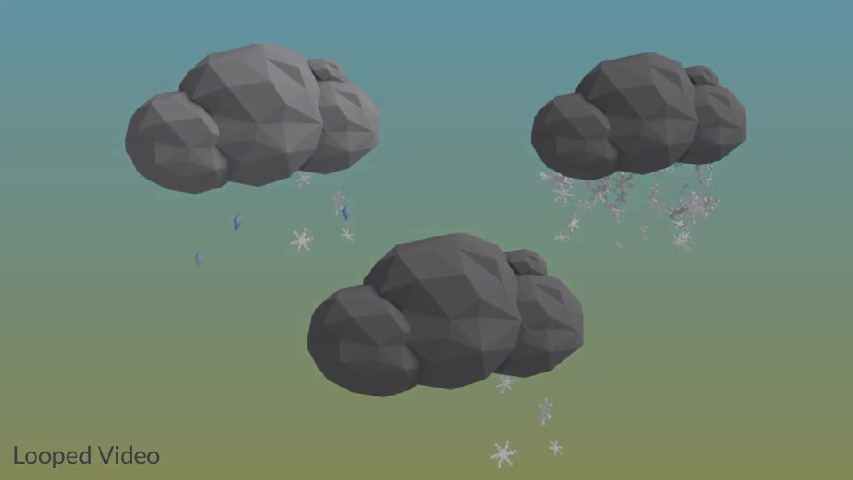 Weather Forecast Lowpoly Icons Videohive 13538854 Motion Graphics Image 13