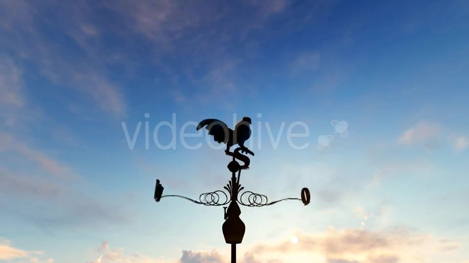 Weathercock Rooster Weather Vane Early Morning Videohive 17456397 Motion Graphics Image 2