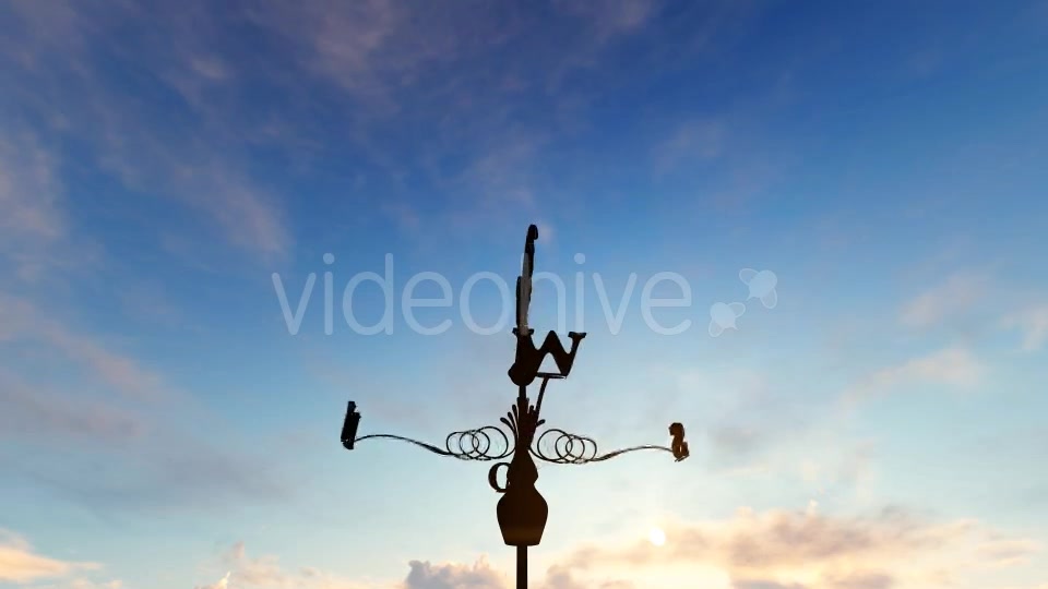Weathercock Rooster Weather Vane Early Morning Videohive 17456397 Motion Graphics Image 3
