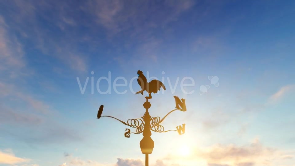 Weathercock Rooster Weather Vane Early Morning Videohive 17456397 Motion Graphics Image 6