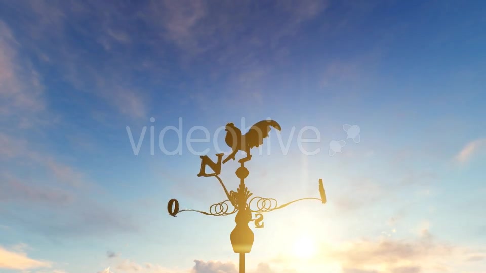Weathercock Rooster Weather Vane Early Morning Videohive 17456397 Motion Graphics Image 7