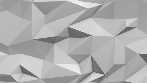 White Abstract Low Poly Triangle Background - Download 21510074 Videohive
