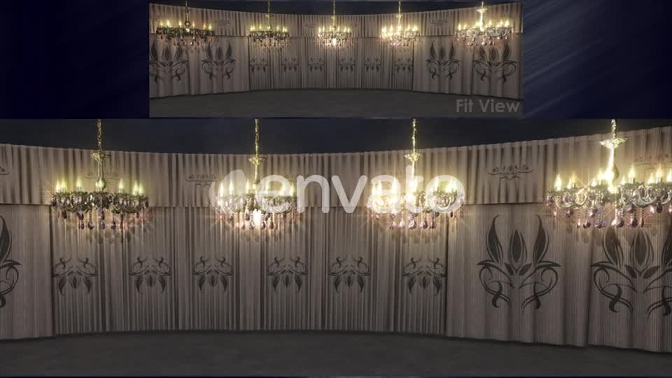 White Curtains Stage With Chandeliers Videohive 23185047 Motion Graphics Image 11