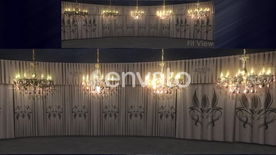 White Curtains Stage With Chandeliers Videohive 23185047 Motion Graphics Image 12