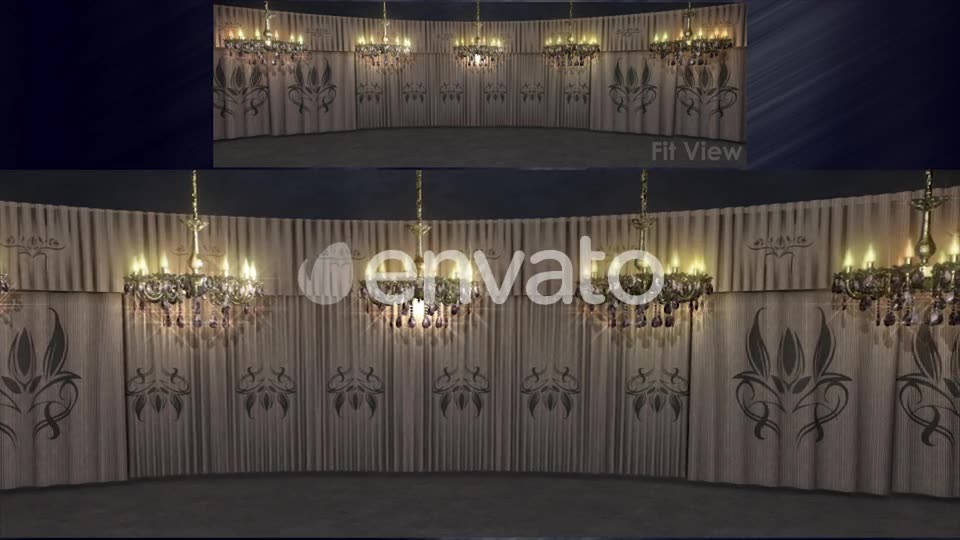 White Curtains Stage With Chandeliers Videohive 23185047 Motion Graphics Image 9