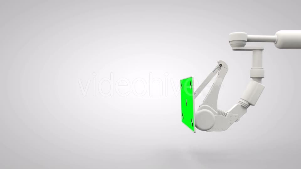 White Robotic Arm Hold and Moving Green Screen Videohive 20946143 Motion Graphics Image 1