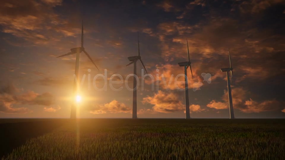 Wind Farm Sunset Videohive 6865284 Motion Graphics Image 3