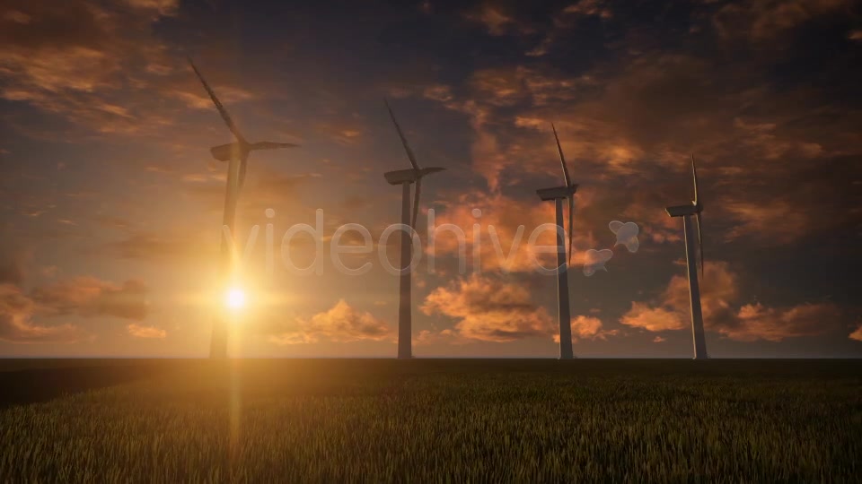 Wind Farm Sunset Videohive 6865284 Motion Graphics Image 4