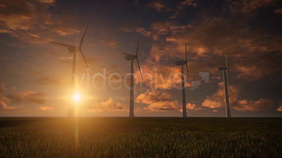 Wind Farm Sunset Videohive 6865284 Motion Graphics Image 5