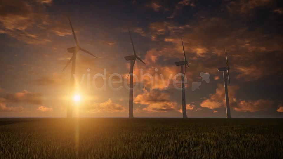 Wind Farm Sunset Videohive 6865284 Motion Graphics Image 6