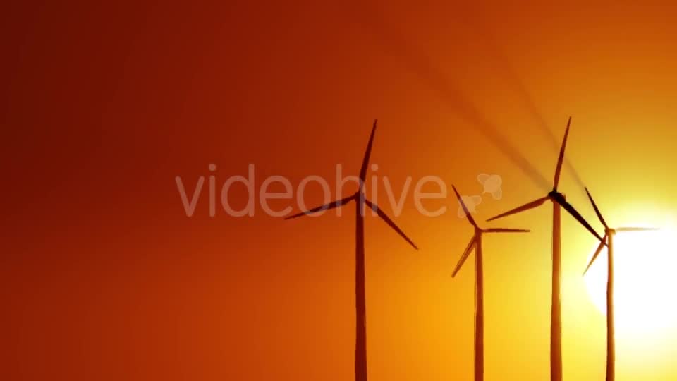 Wind Power at Sunrise Videohive 19294623 Motion Graphics Image 1