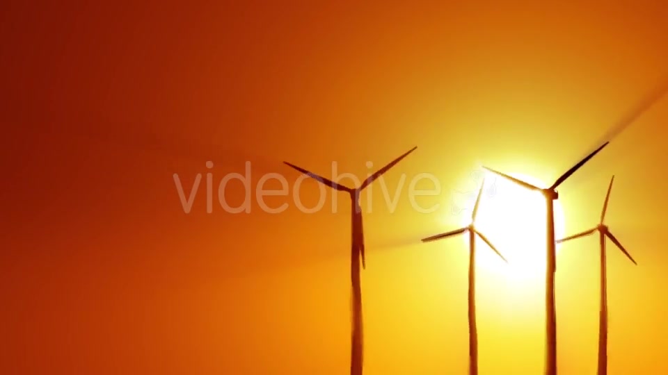 Wind Power at Sunrise Videohive 19294623 Motion Graphics Image 4