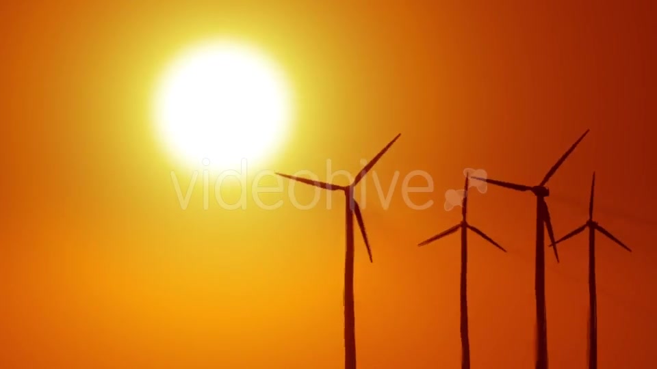 Wind Power at Sunrise Videohive 19294623 Motion Graphics Image 9