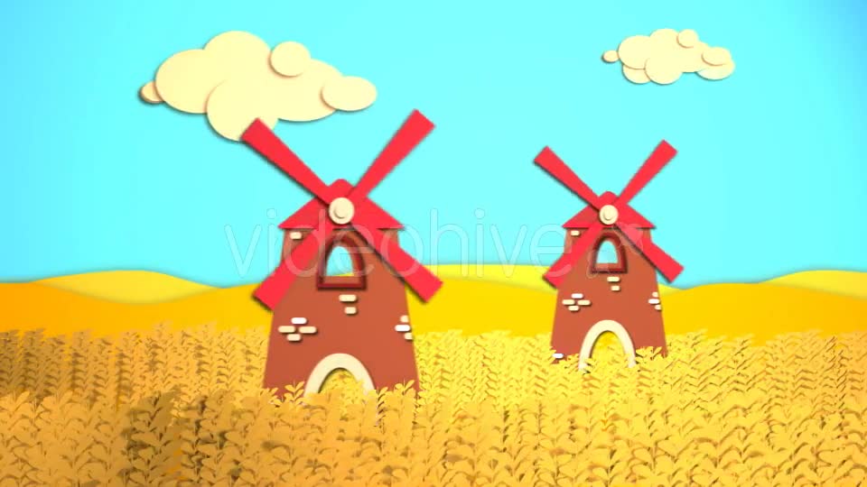 Windmill Cartoon Background Videohive 15489924 Motion Graphics Image 1