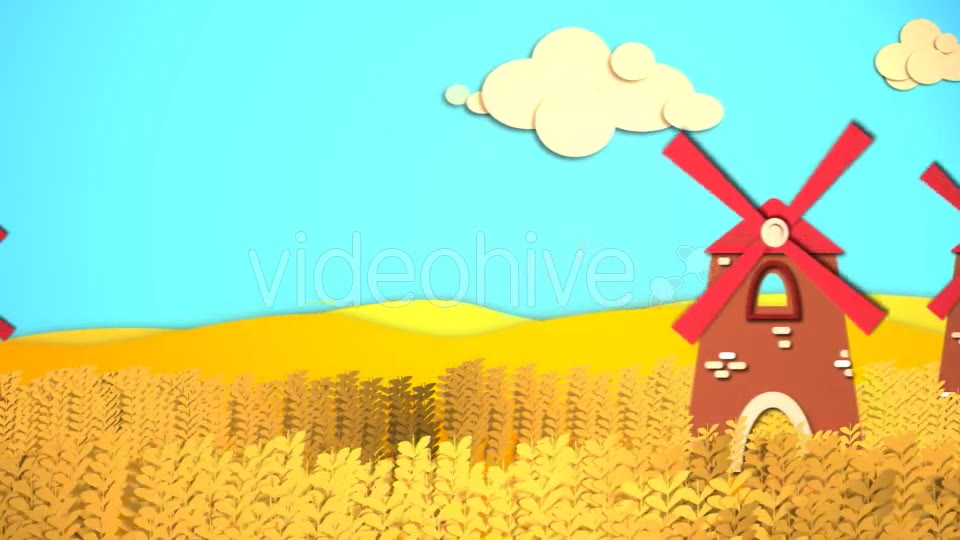 Windmill Cartoon Background Videohive 15489924 Motion Graphics Image 2