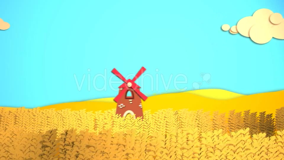 Windmill Cartoon Background Videohive 15489924 Motion Graphics Image 3