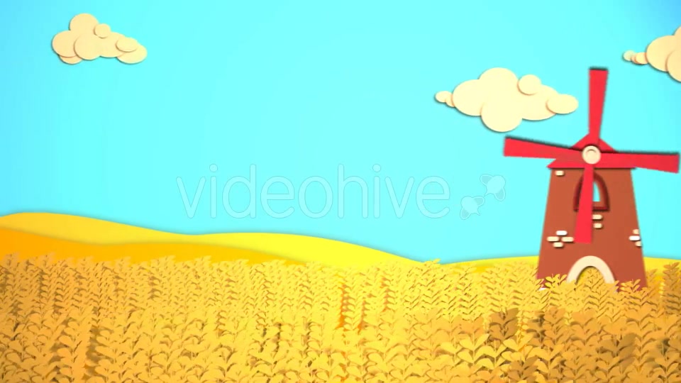 Windmill Cartoon Background Videohive 15489924 Motion Graphics Image 6