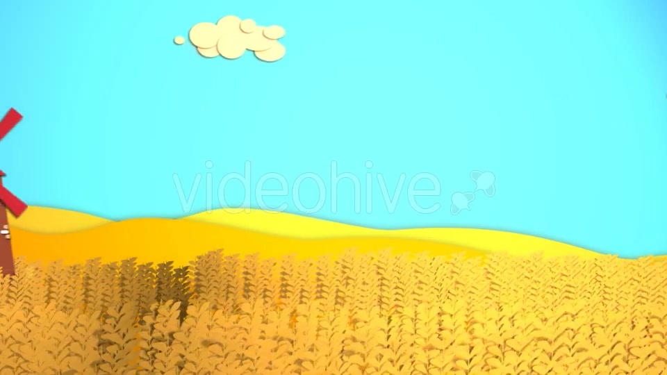 Windmill Cartoon Background Videohive 15489924 Motion Graphics Image 7
