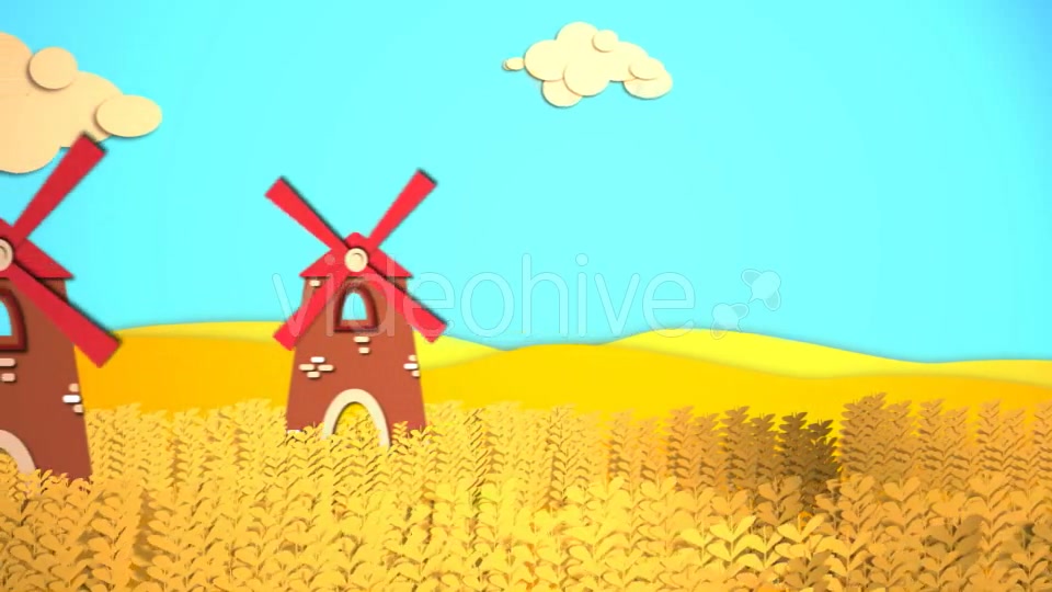 Windmill Cartoon Background Videohive 15489924 Motion Graphics Image 8