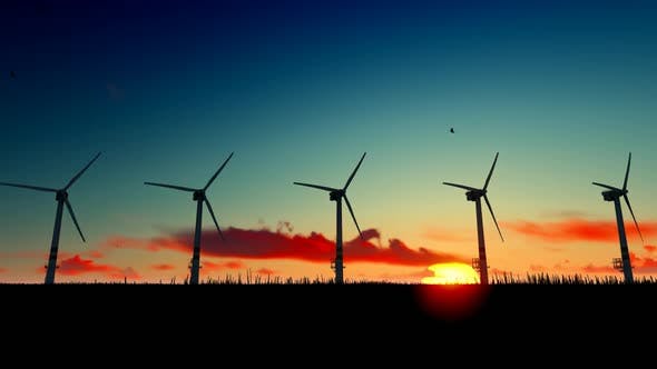 Windmill On The Field - Download 22577653 Videohive