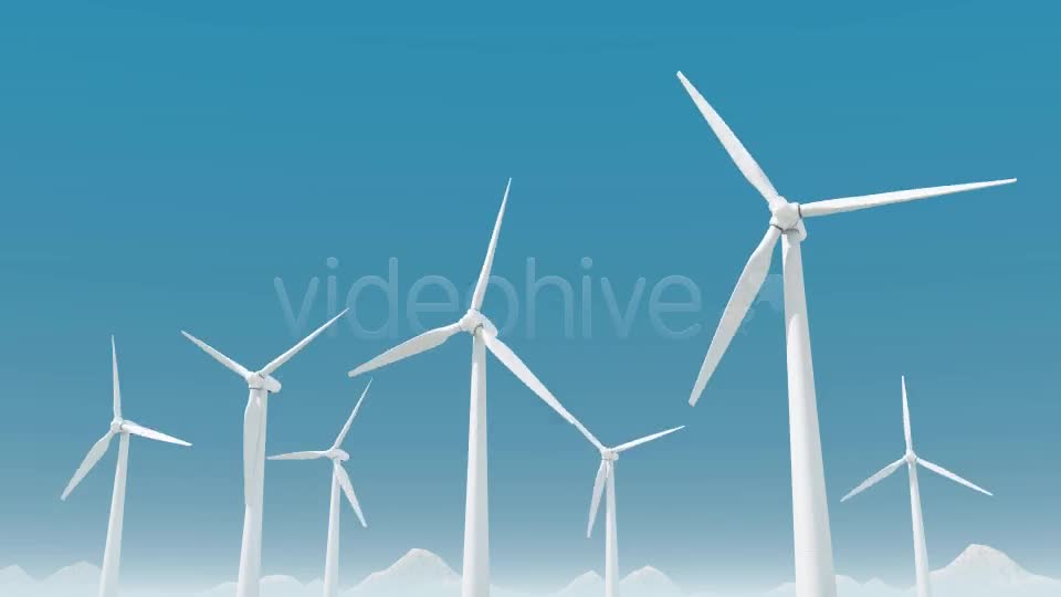 Windmills With Blue Sky Videohive 8176291 Motion Graphics Image 1