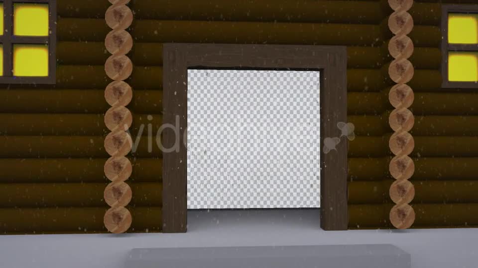 Winter Log Cabin Door Open Videohive 8955842 Motion Graphics Image 10