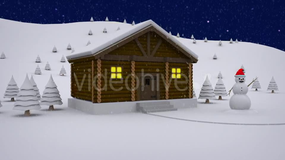 Winter Log Cabin Door Open Videohive 8955842 Motion Graphics Image 2