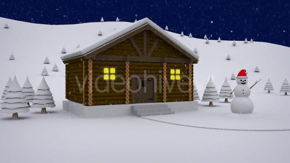 Winter Log Cabin Door Open Videohive 8955842 Motion Graphics Image 3