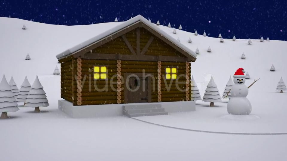 Winter Log Cabin Door Open Videohive 8955842 Motion Graphics Image 4