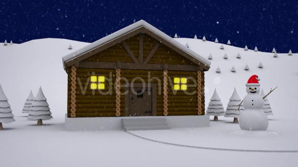 Winter Log Cabin Door Open Videohive 8955842 Motion Graphics Image 5