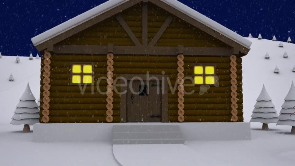 Winter Log Cabin Door Open Videohive 8955842 Motion Graphics Image 7