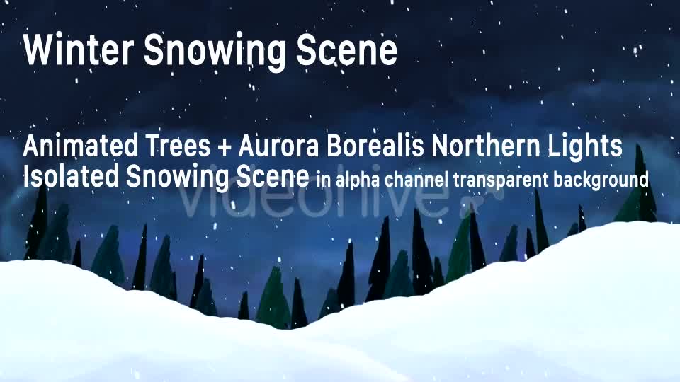 Winter Snow Particles and Aurora Borealis Lights Videohive 13633162 Motion Graphics Image 1