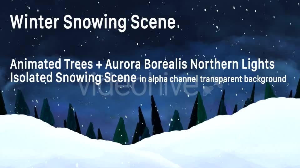 Winter Snow Particles and Aurora Borealis Lights Videohive 13633162 Motion Graphics Image 2